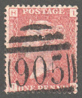 Great Britain Scott 33 Used Plate 174 - IH - Click Image to Close